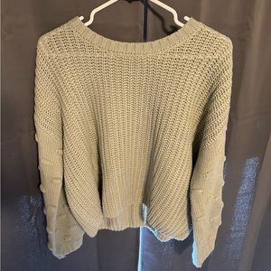 Sage green cropped sweater